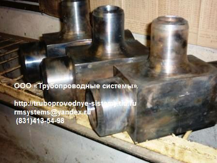 Тройник точеный высокого давления ГОСТ 22801-83  ГОСТ 22805-83 ГОСТ 22822-83 и пр.  ОСТ 26-01-29-82  ОСТ 95-53-98; ОСТ 108.720.0